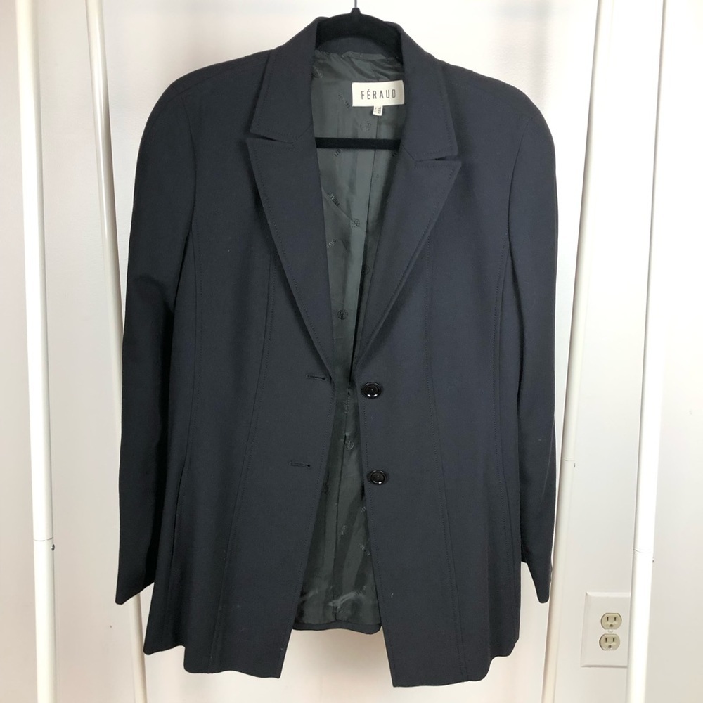Louis Feraud Black Blazer Size:F 42 (US10-12)